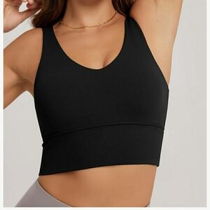 Elegant Black Sports Bra for Women. New